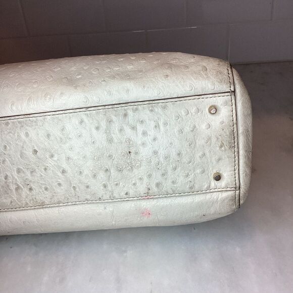 Kate Spade Wellesley Quinn Ostrich Tote Preloved - Picture 9 of 16